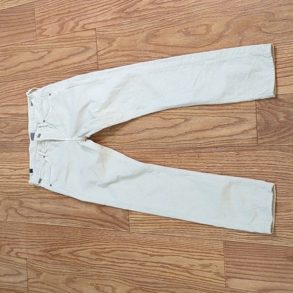 Citizens of Humanity cream corduroy Agnes midrise straight leg pants, 25* - Picture 1 of 7